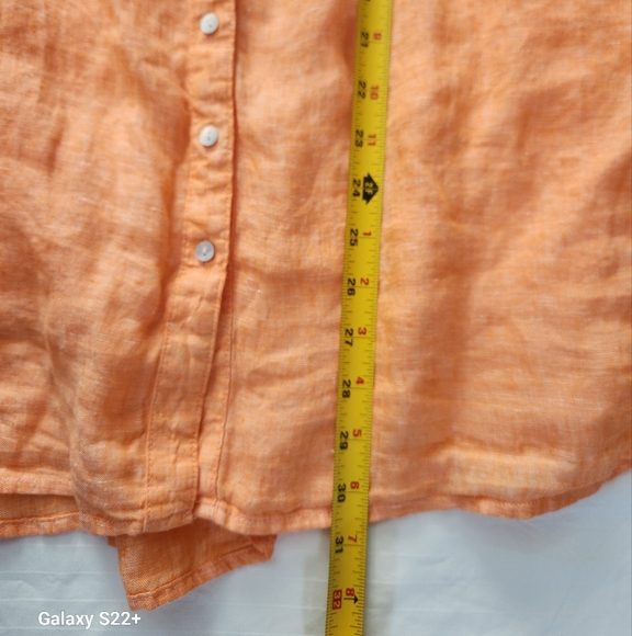 Sigrid Olsen Orange Button Down Shirt  SKU F16 - Picture 4 of 8